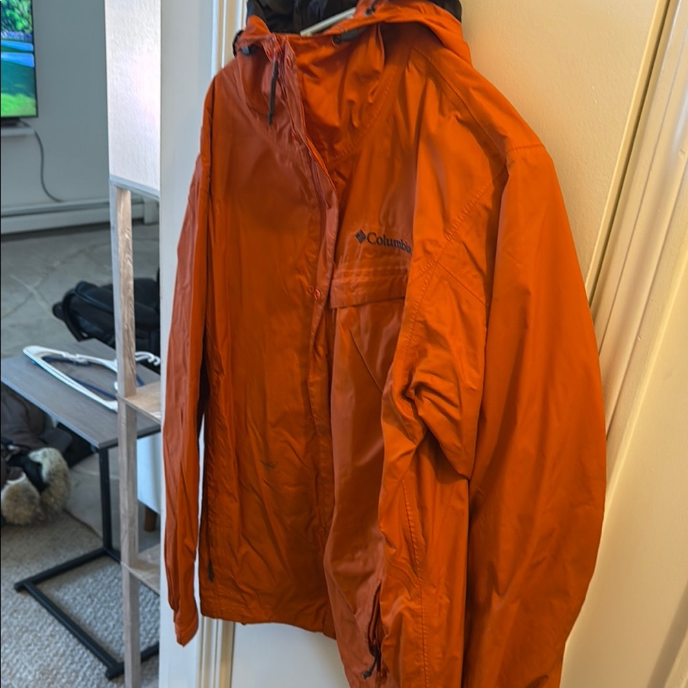 Columbia Bright Orange Waterproof Jacket